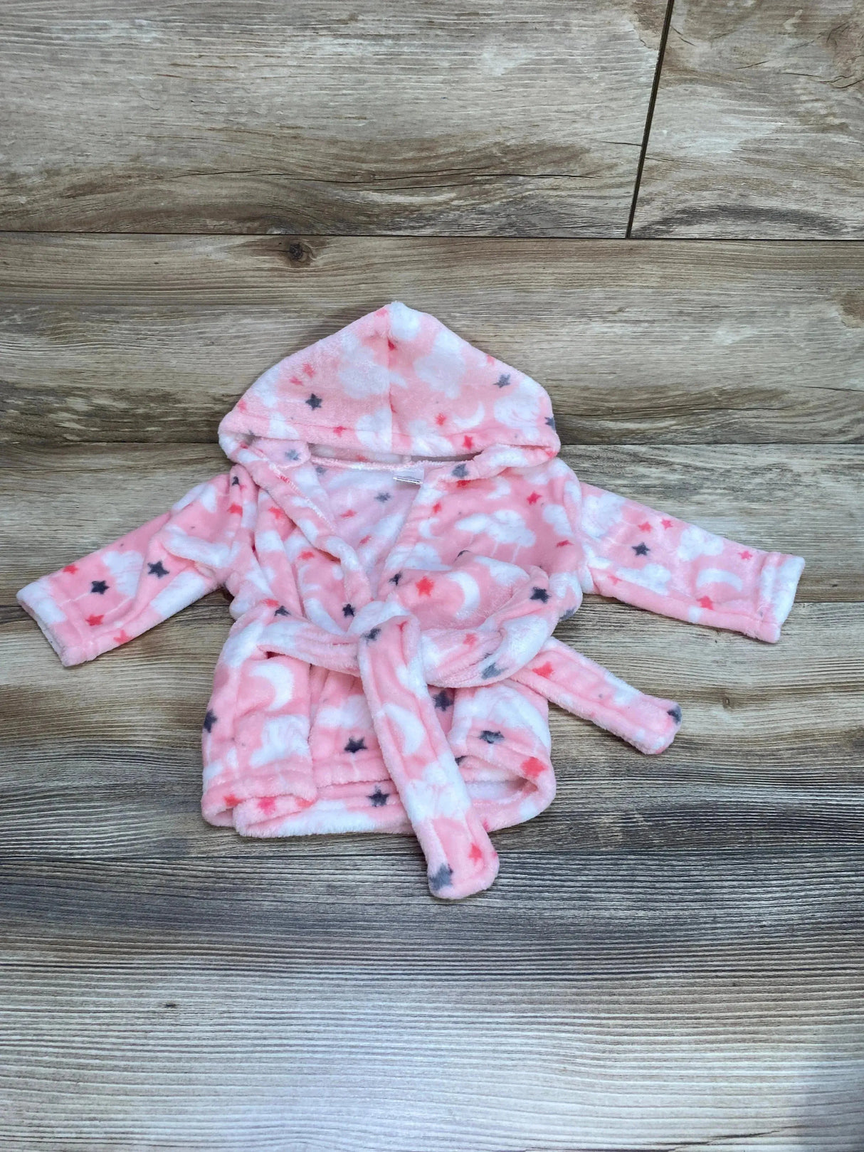 Moon & Stars Hooded Robe Pink sz 0-9m