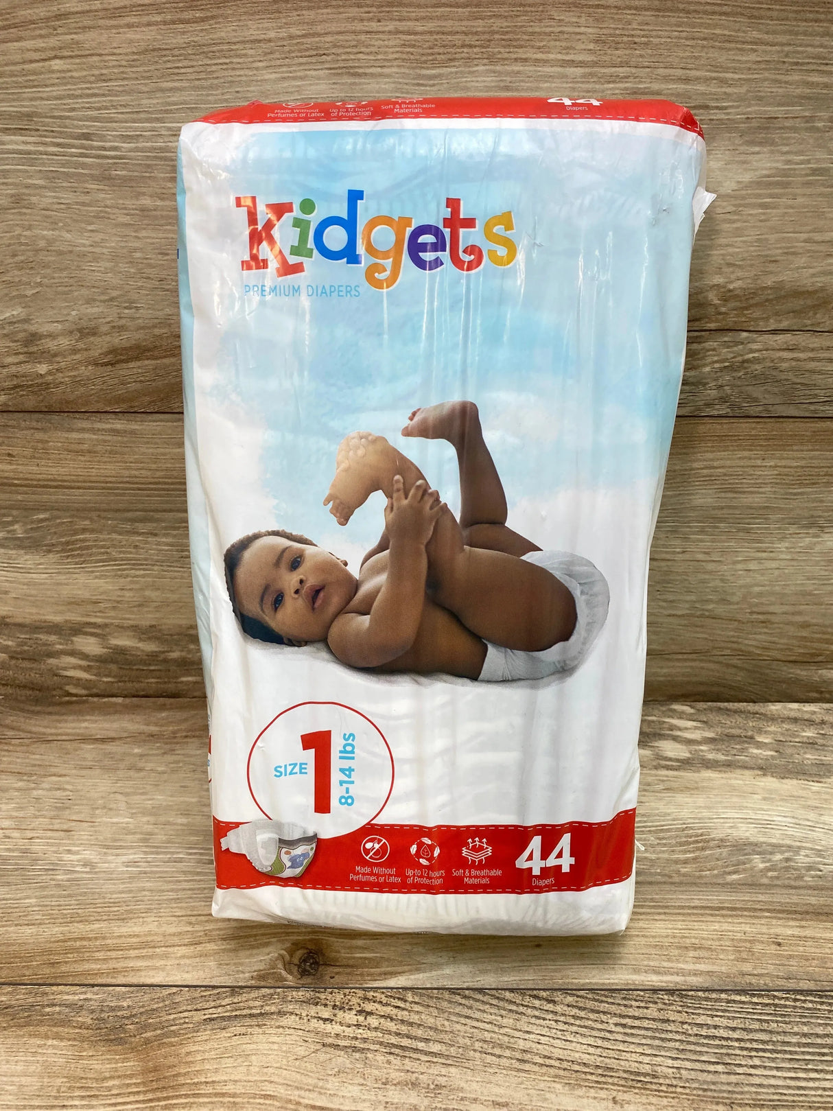 NEW Kidgets Premium Diapers, 44-ct. Size 1