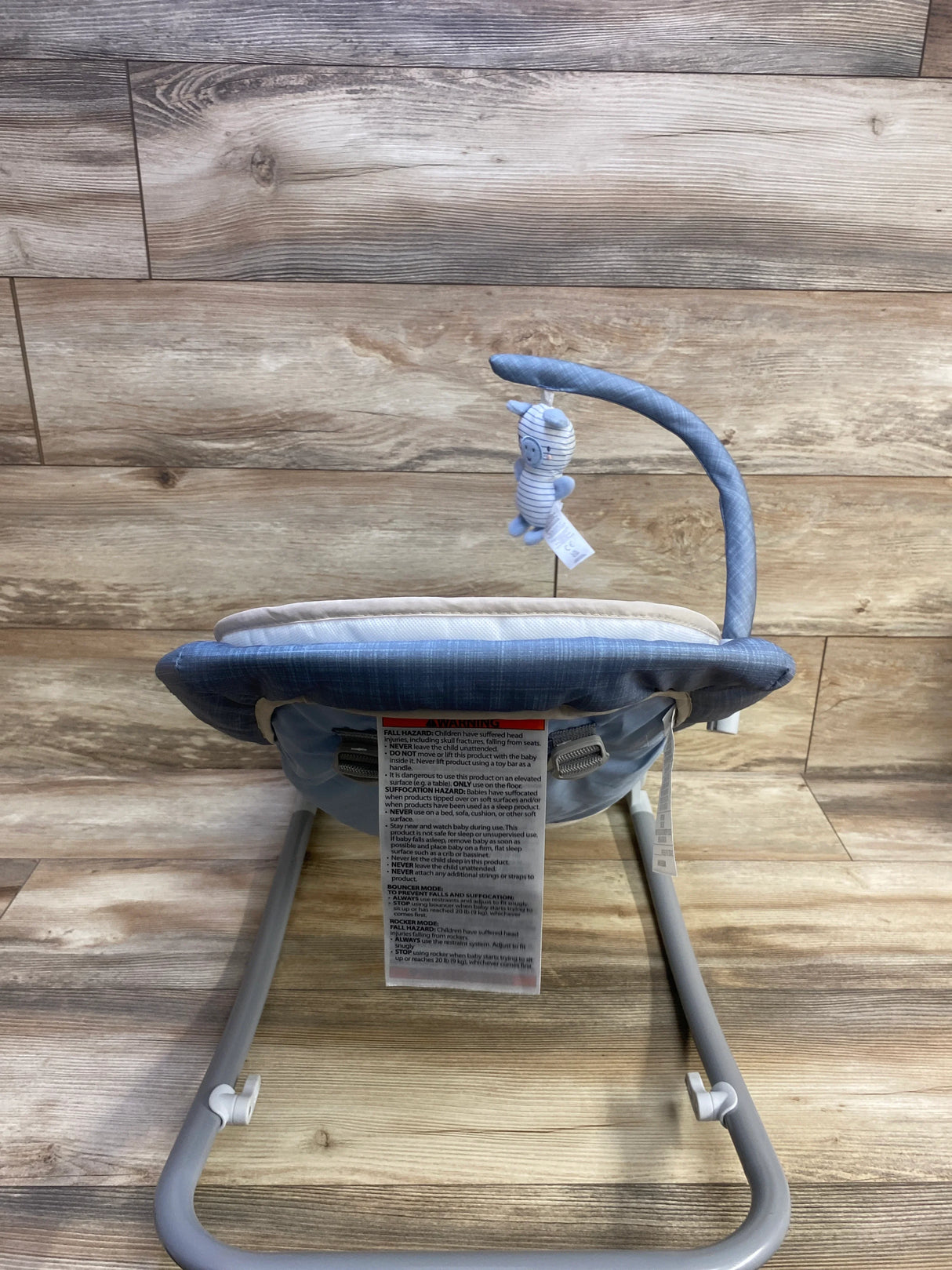 Ingenuity 2-in-1 Happy Belly Rock To Bounce Massage Baby Seat