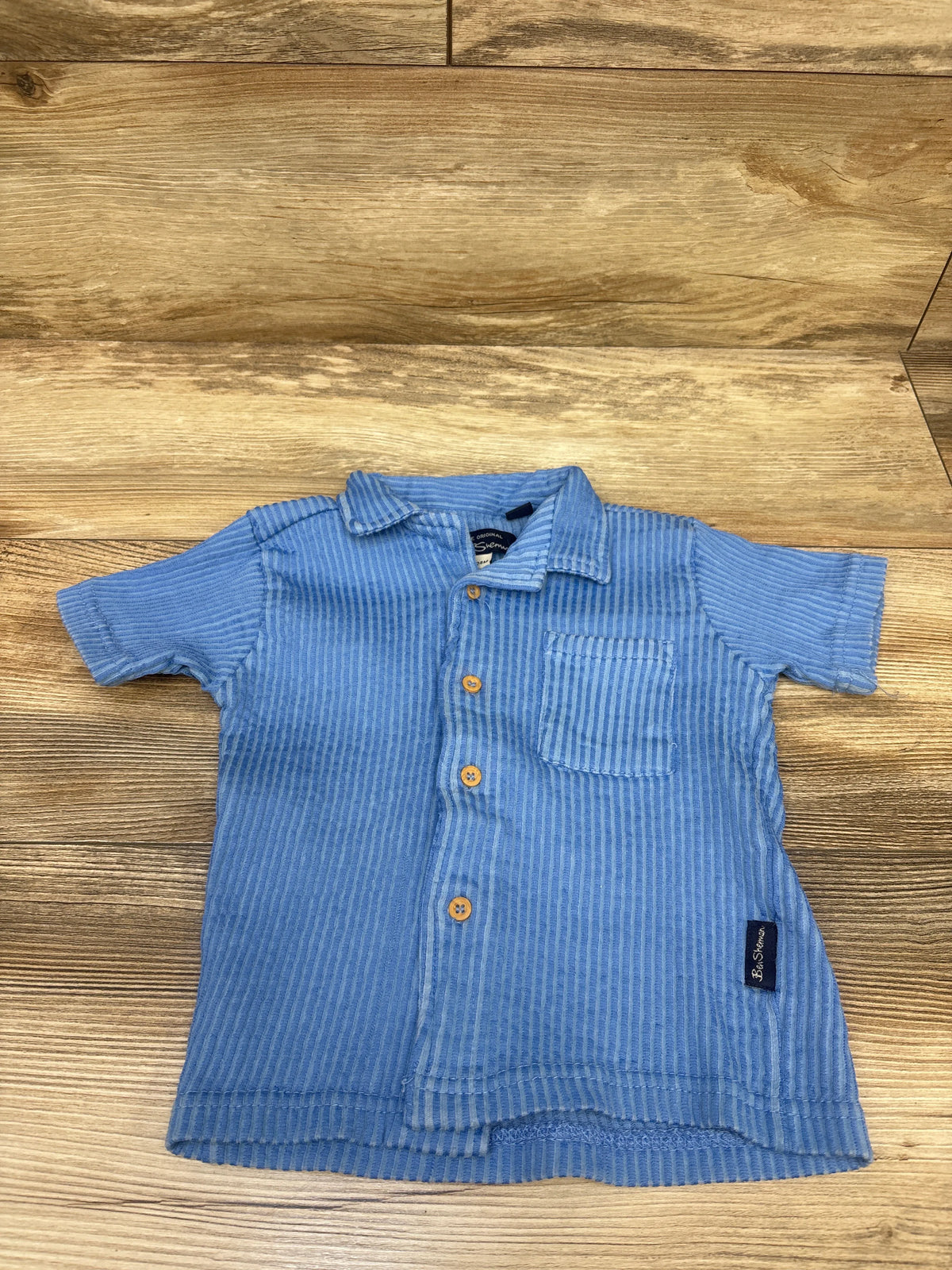 Ben Sherman Striped Button Up Shirt Blue sz 24m