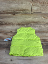 NEW Cat & Jack Puffer Vest Neon Yellow sz 2T