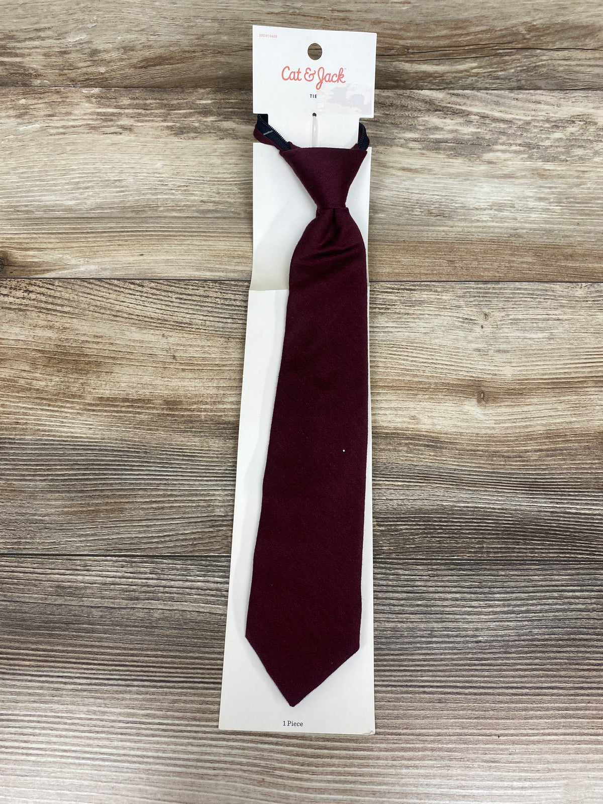 NEW Cat & Jack Woven Zip Necktie - Wine Red sz M/L