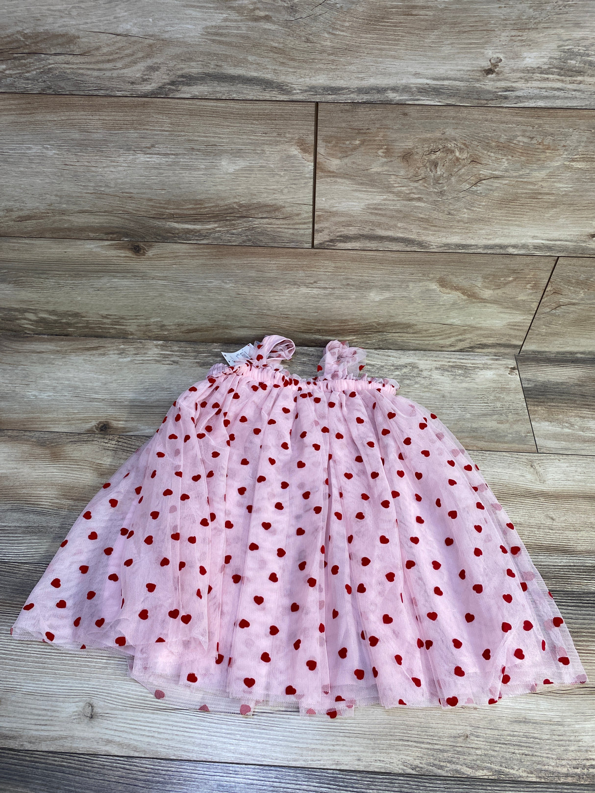 NEW Disney Junior Minnie Mouse Heart Print Tulle Dress Pink sz 3T