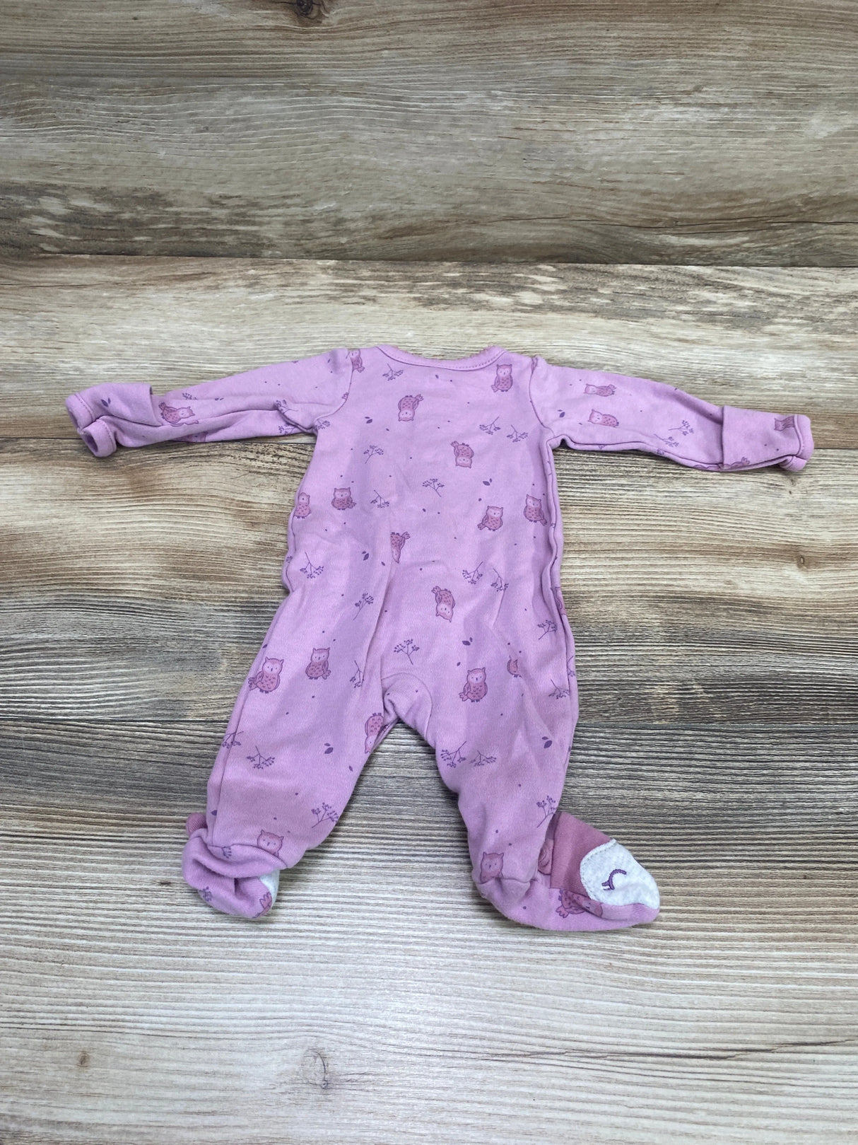 Child Of Mine Owl Print Sleeper Purple sz Preemie