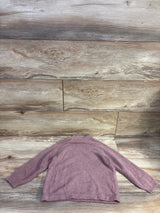 Modern Moments fuzzy knit sweater in mauve for toddlers, size 3T, on a wood background.