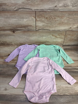 Primary 3pk Striped Bodysuits Mint sz 18-24m