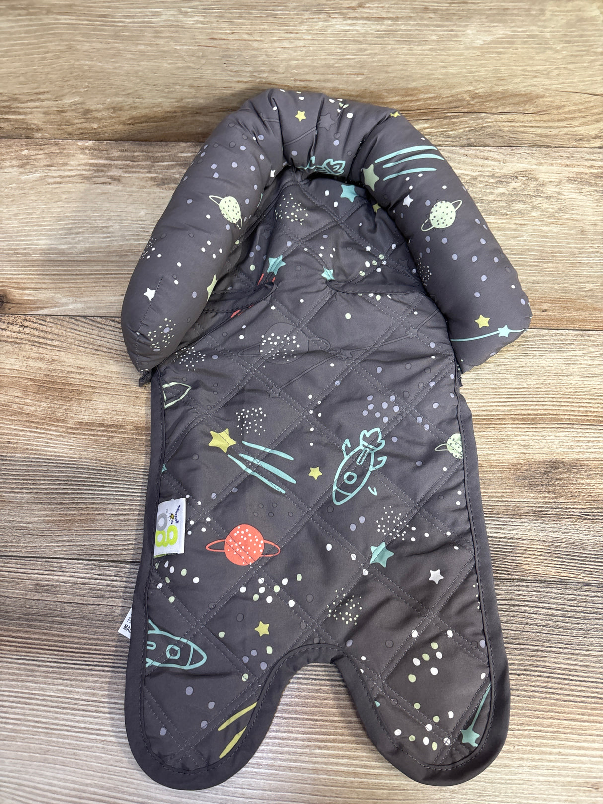 GoldBug Duo Car Seat Head Support and Strap Cover, Gray Space