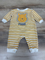 Disney Baby Winnie The Pooh Striped Coverall Yellow sz 3-6m