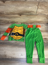 TMNT 2pc Michelangelo Pajama Set Green sz 3T