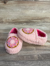 Kensie Girl Sherpa Donut Slippers Pink sz 5/6c