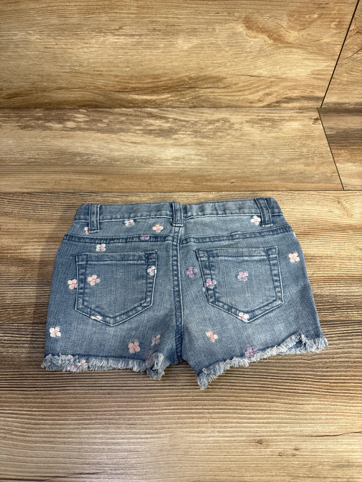 Cat & Jack Embroidered Denim Shorts Blue sz 4T - Me n Mommy To Be