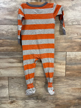 Carter's Striped Sleeper Grey/Orange sz 12m - Me n Mommy To Be