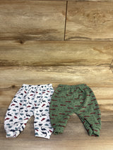 Hakochia 2pk Pull-On Pants Green/White sz 3m