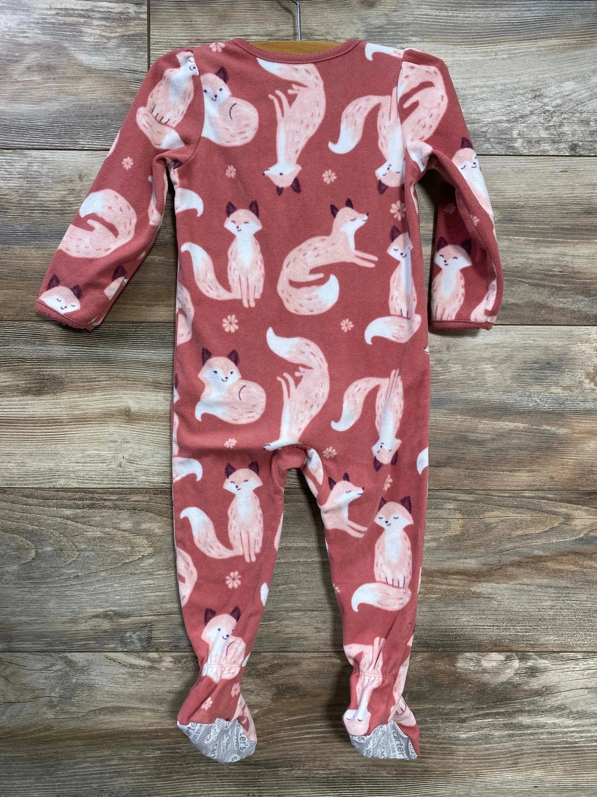 Just One You Fox Print Blanket Sleeper Pink sz 2T