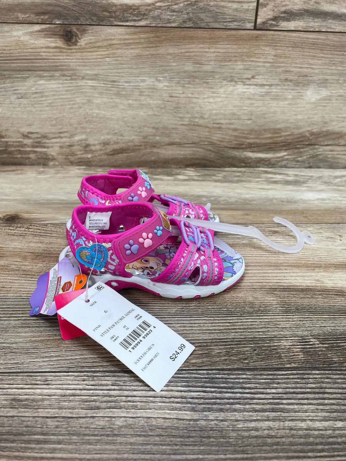 NEW Paw Patrol Adventure Ankle Strap Sandals Pink sz 6c - Me 'n Mommy To Be