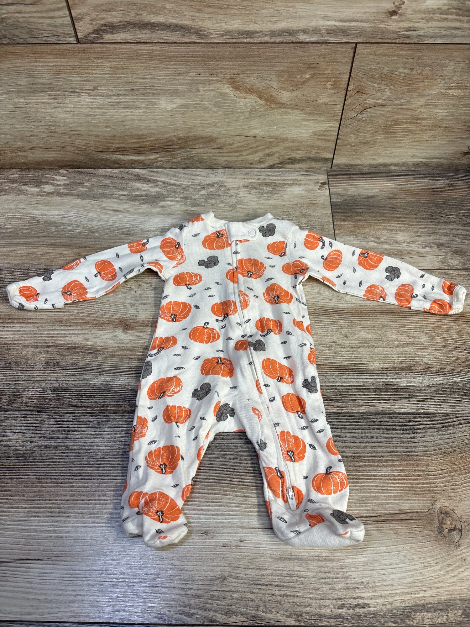 Little Planet Organic Pumpkin Sleeper Ivory sz Newborn
