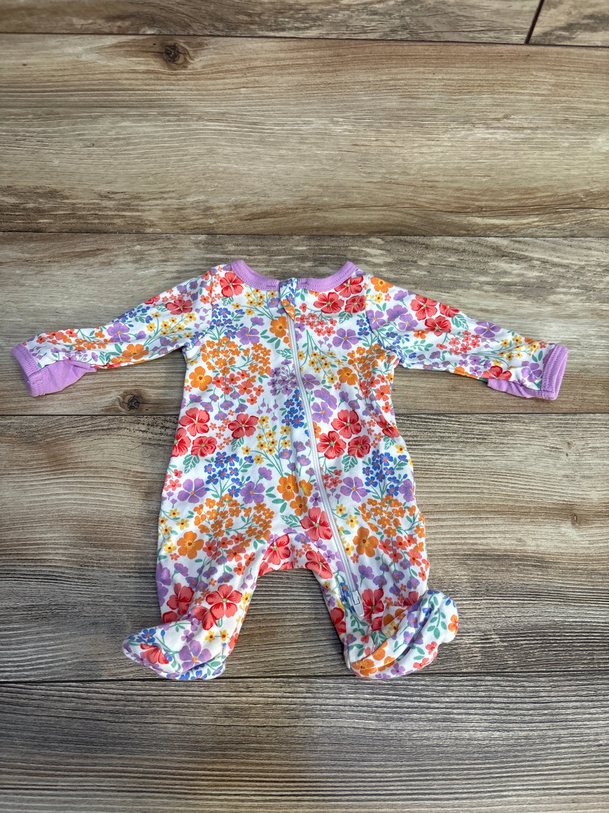 Wonder Nation Sleep N Play Floral Sleeper Lilac sz PREEMIE