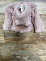 NEW Liv & Lottie Faux Fur Coat Pink sz 24m