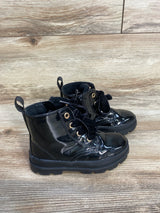 H&M Shiny Lace Up Boots Black sz 7.5c