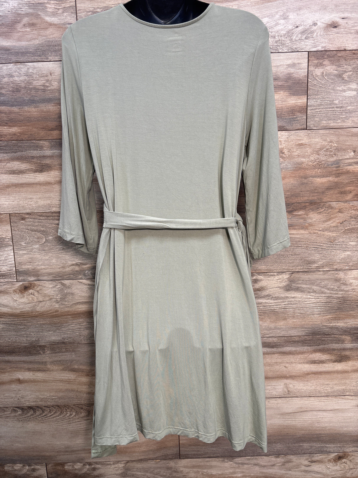 Caden Lane Bamboo Knit Maternity Robe in Moss Small-Large