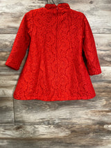 Fleece Lined Lace Dress Red sz 2T