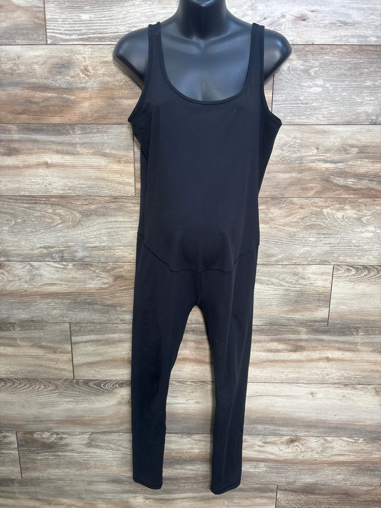 Isabel Maternity Sleeveless Unitard Jumpsuit Black sz Large