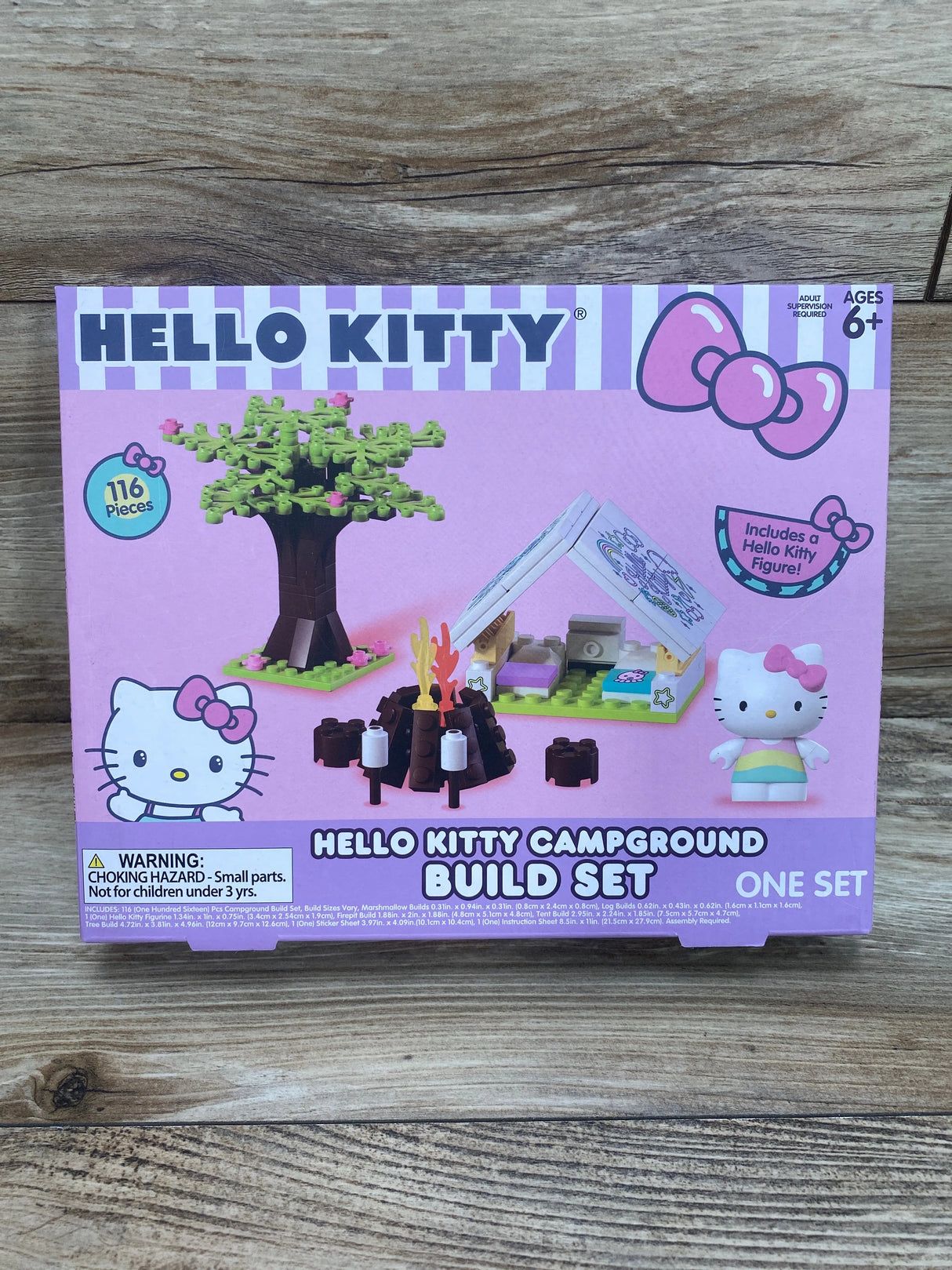 NEW Sanrio Hello Kitty Campground Build Set & Figure - 116 pieces