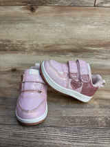 First Steps Glitter Hear Sneakers Pink sz 4c