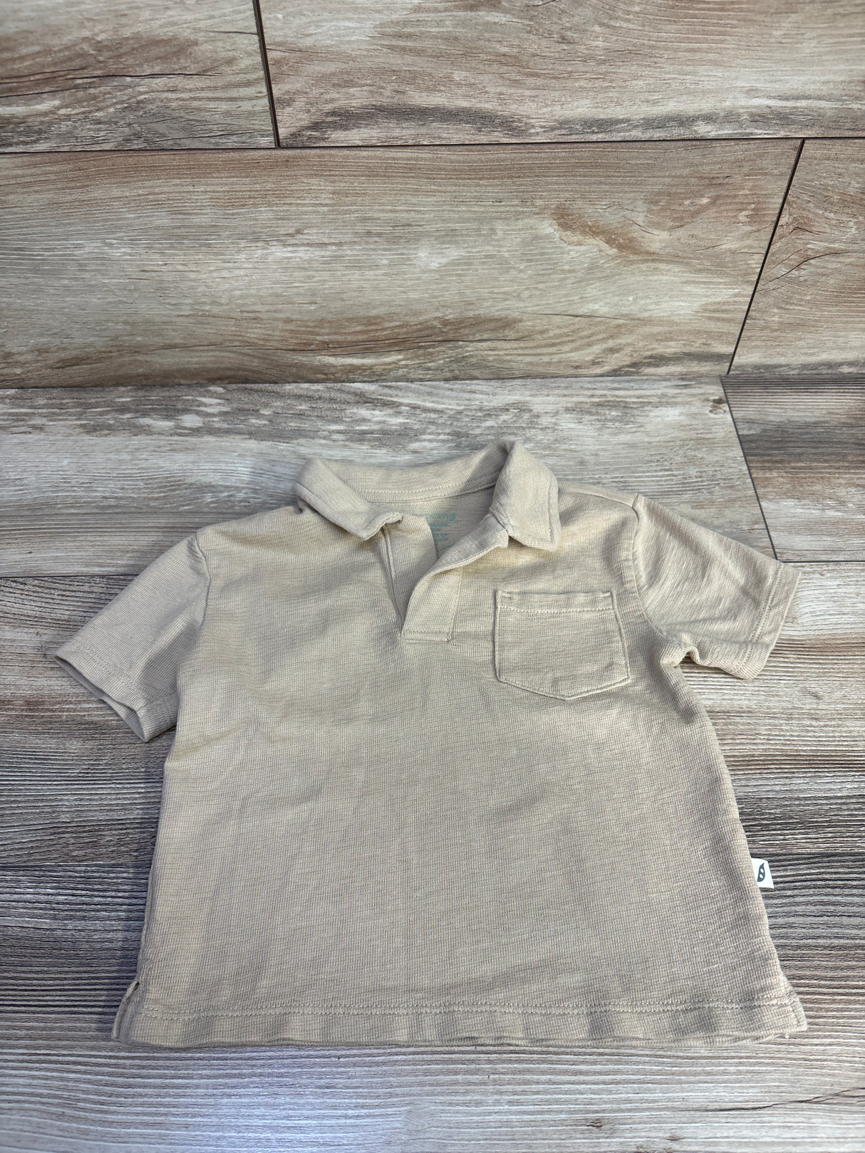 Easy Peasy Jacquard Polo Shirt Beige sz 2T