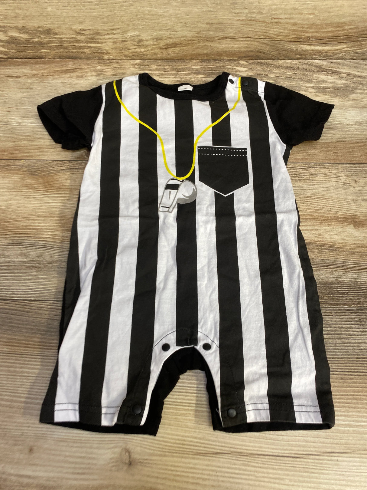 Striped Shortie Romper Black sz 12-18m - Me n Mommy To Be