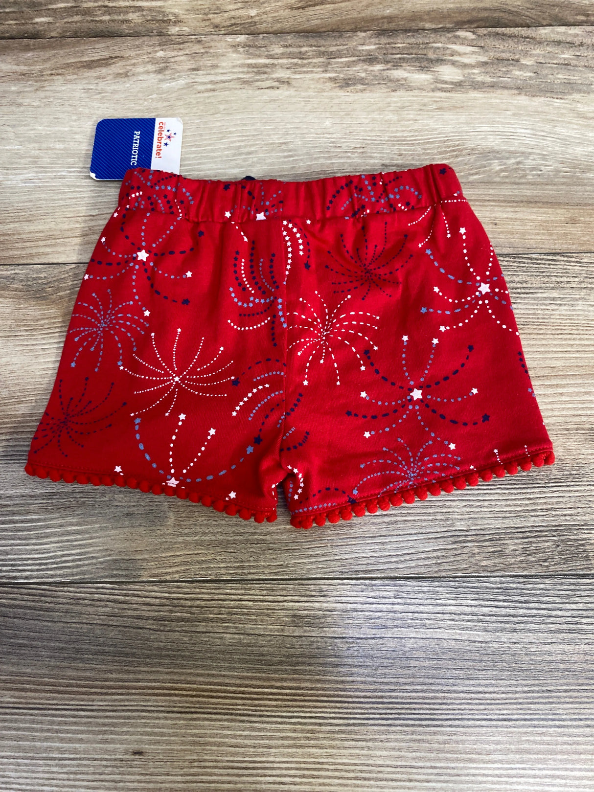 NEW Celebrate Firework Print Shorts Red sz 18m