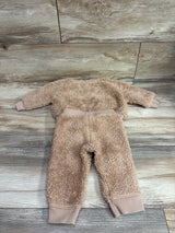 Cat & Jack 2pc Faux Fur Pullover Sweatshirt & Joggers Brown sz 6-9m