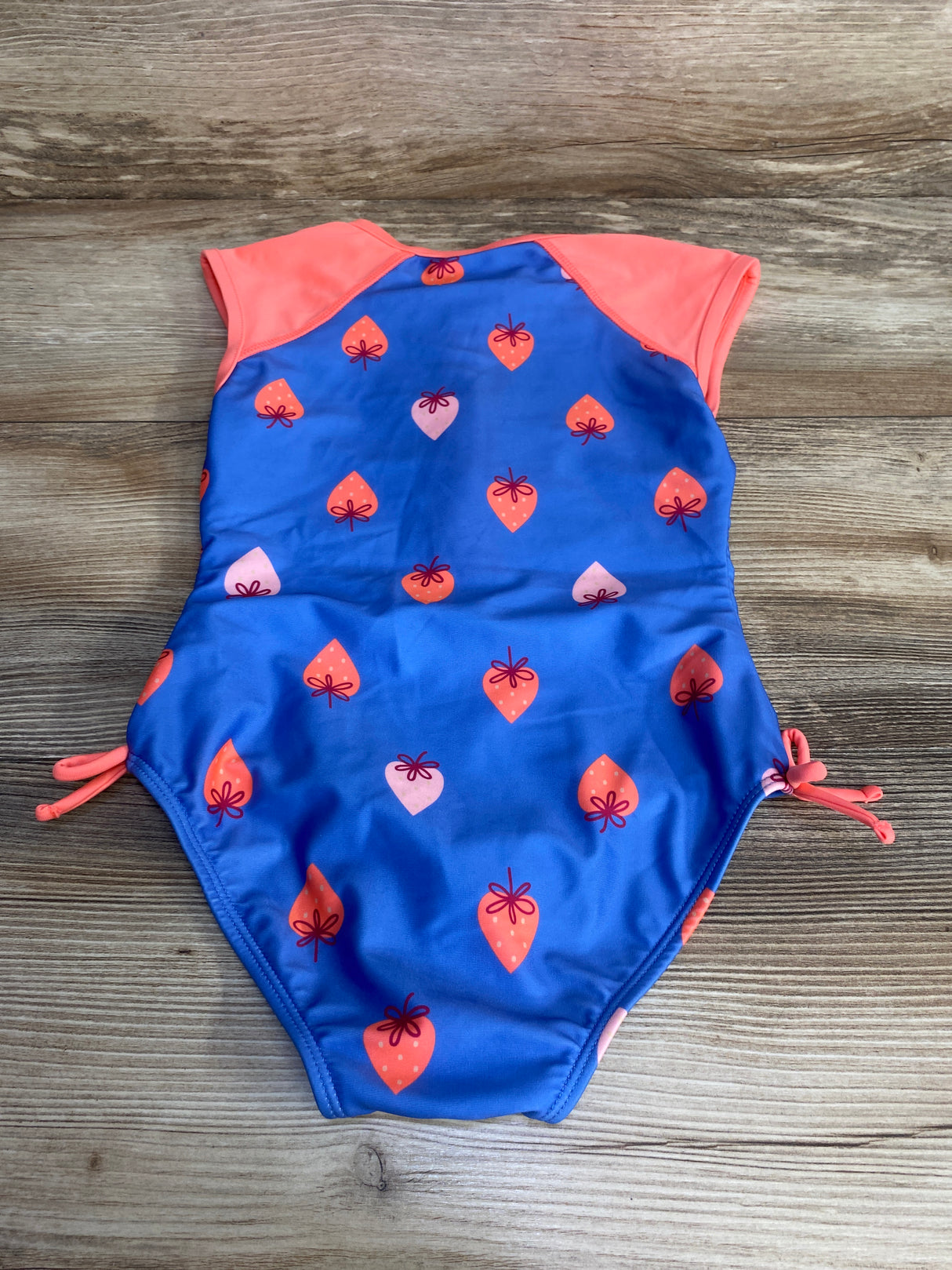 Cat & Jack 1pc Strawberry Swimsuit Pink/Blue sz 5T