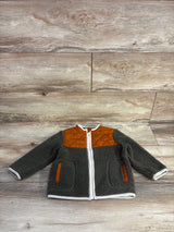Old Navy Sherpa Quilted Full Zip Jacket Green sz 18-24m