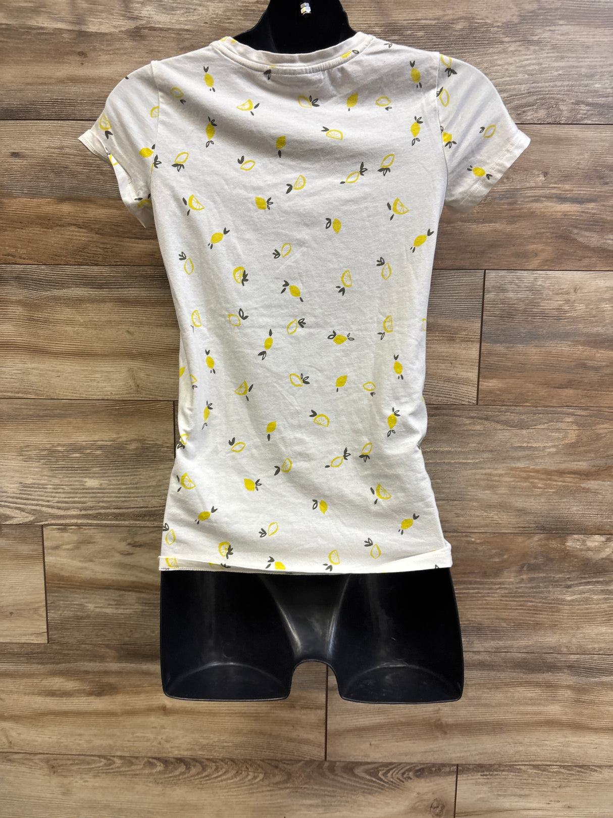 A Pea In The Pod Maternity Lemon Print Shirt White sz Small