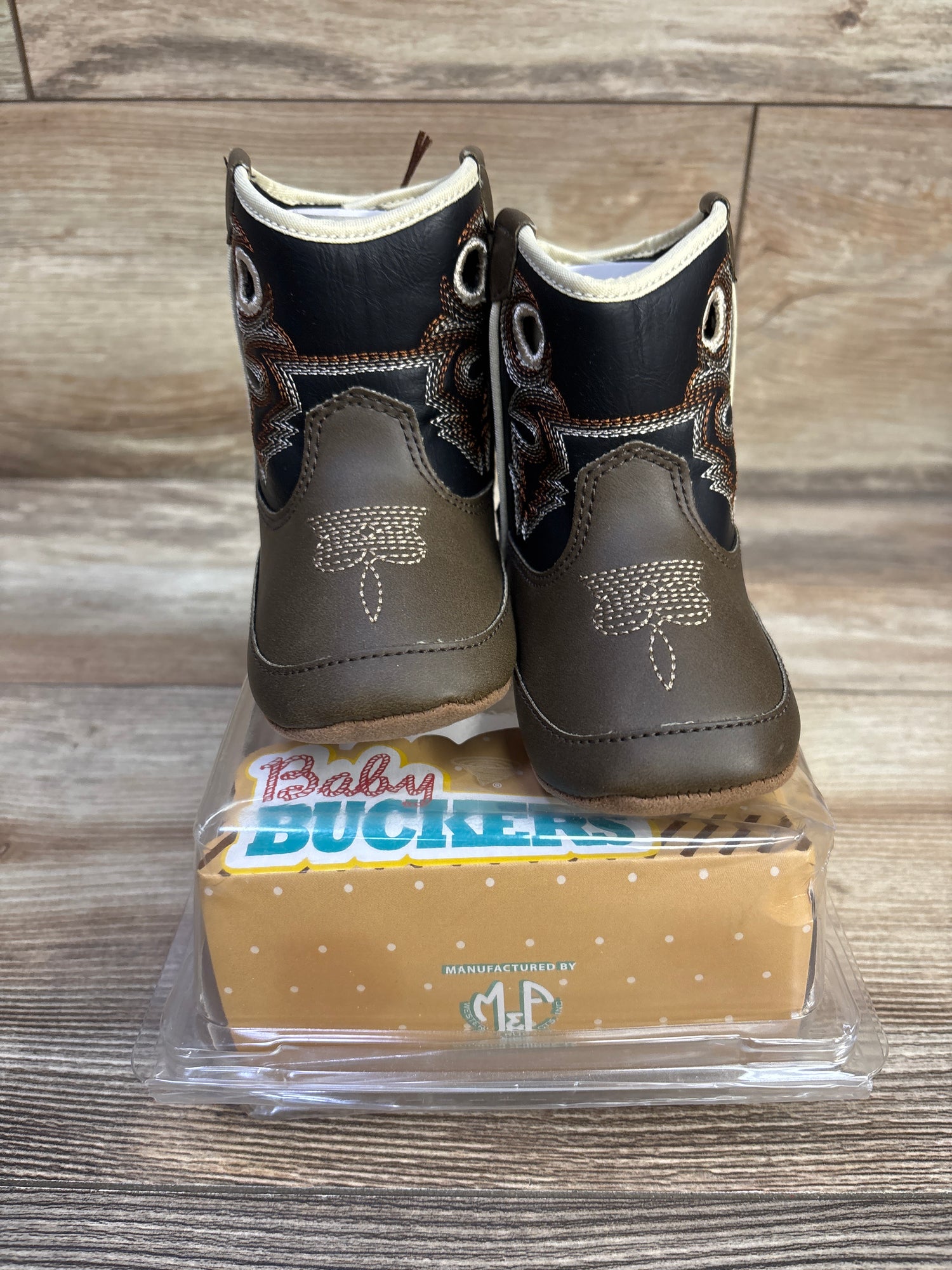NEW Baby Buckers Twister Boots Brown sz 4c