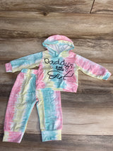 2pc Daddy's Little Girl Hooded Pullover & Pants sz 1-3m
