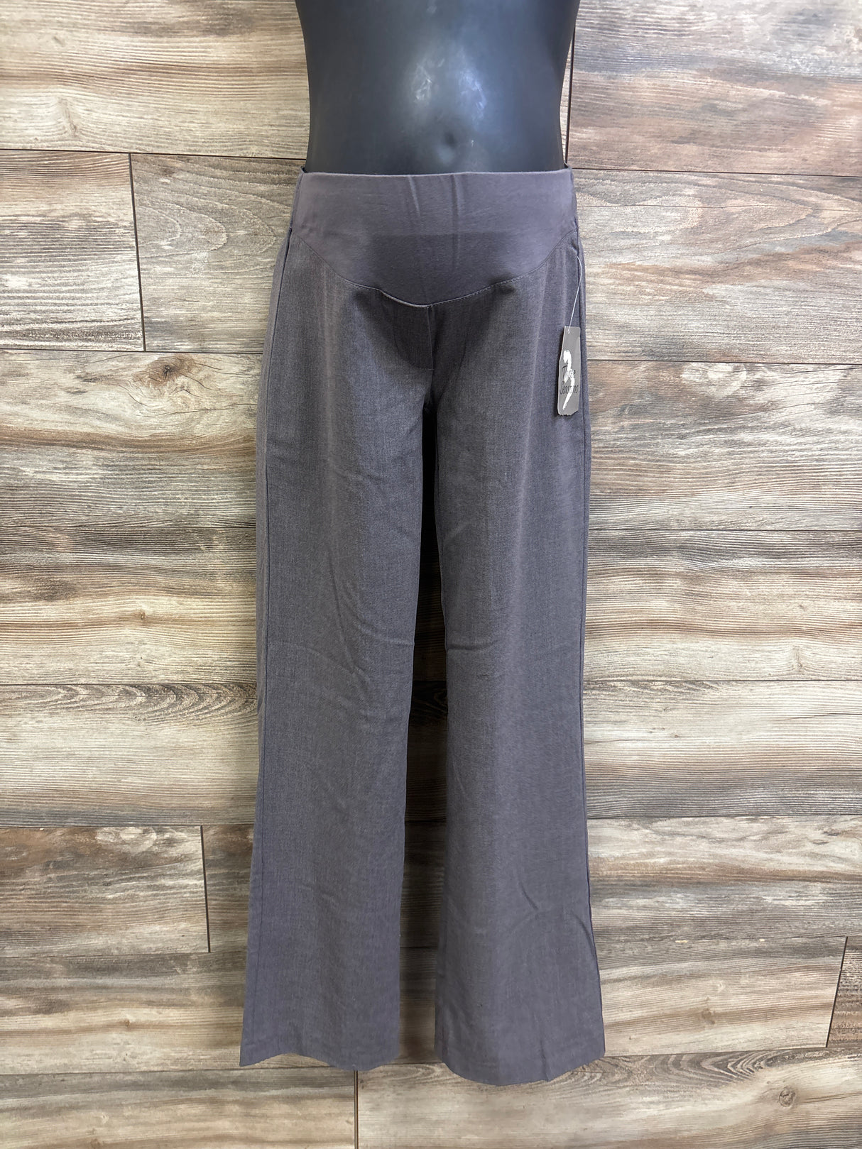 NEW Three Seasons Maternity Straight Leg Woven Dress Pants Grey sz Small