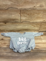 Triple The Joy Big Bro Sweatshirt Bubble Romper Blue sz 6-9m