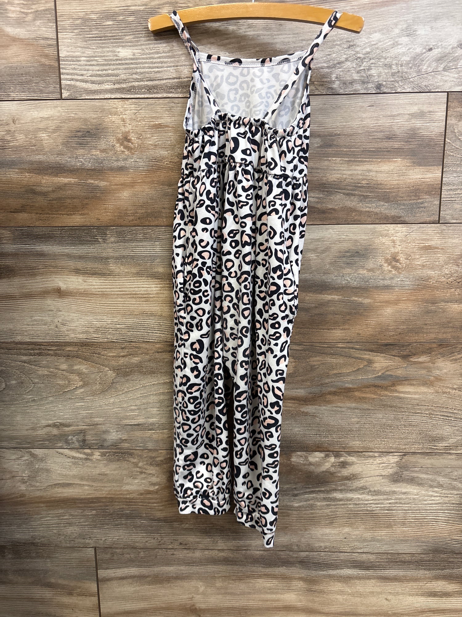 Generic Leopard Print Sleeveless Jumpsuit White sz 3-4T