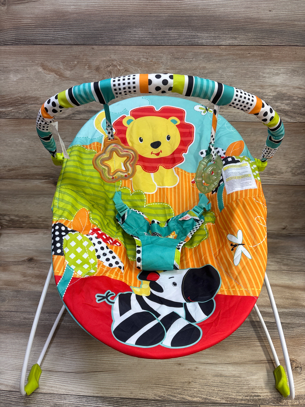 Bright Starts Roaming Safari Vibrating Baby Bouncer