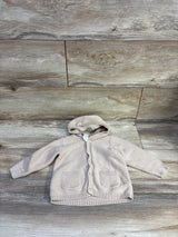 H&M Garter-Stitch Knit Hooded Cardigan Tan sz 6m