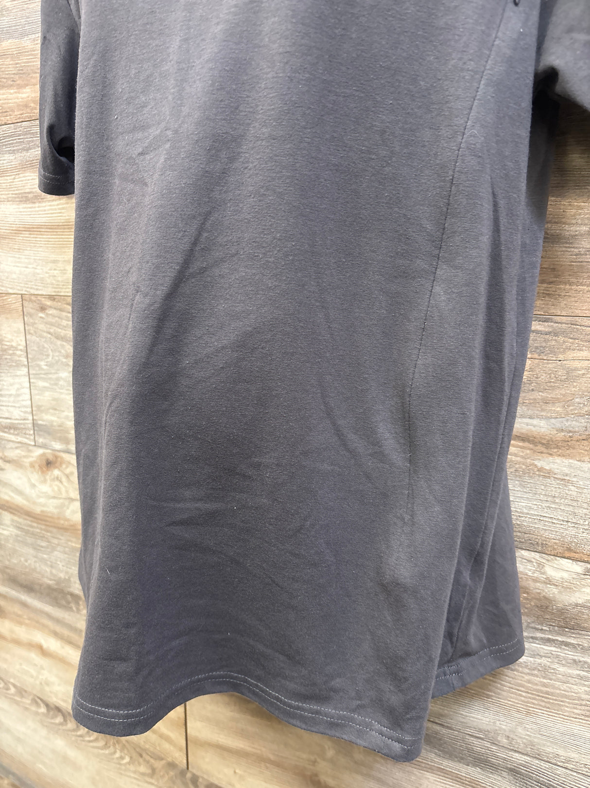 Ecavus Maternity Hidden Zipper Nursing Shirt Grey sz Large