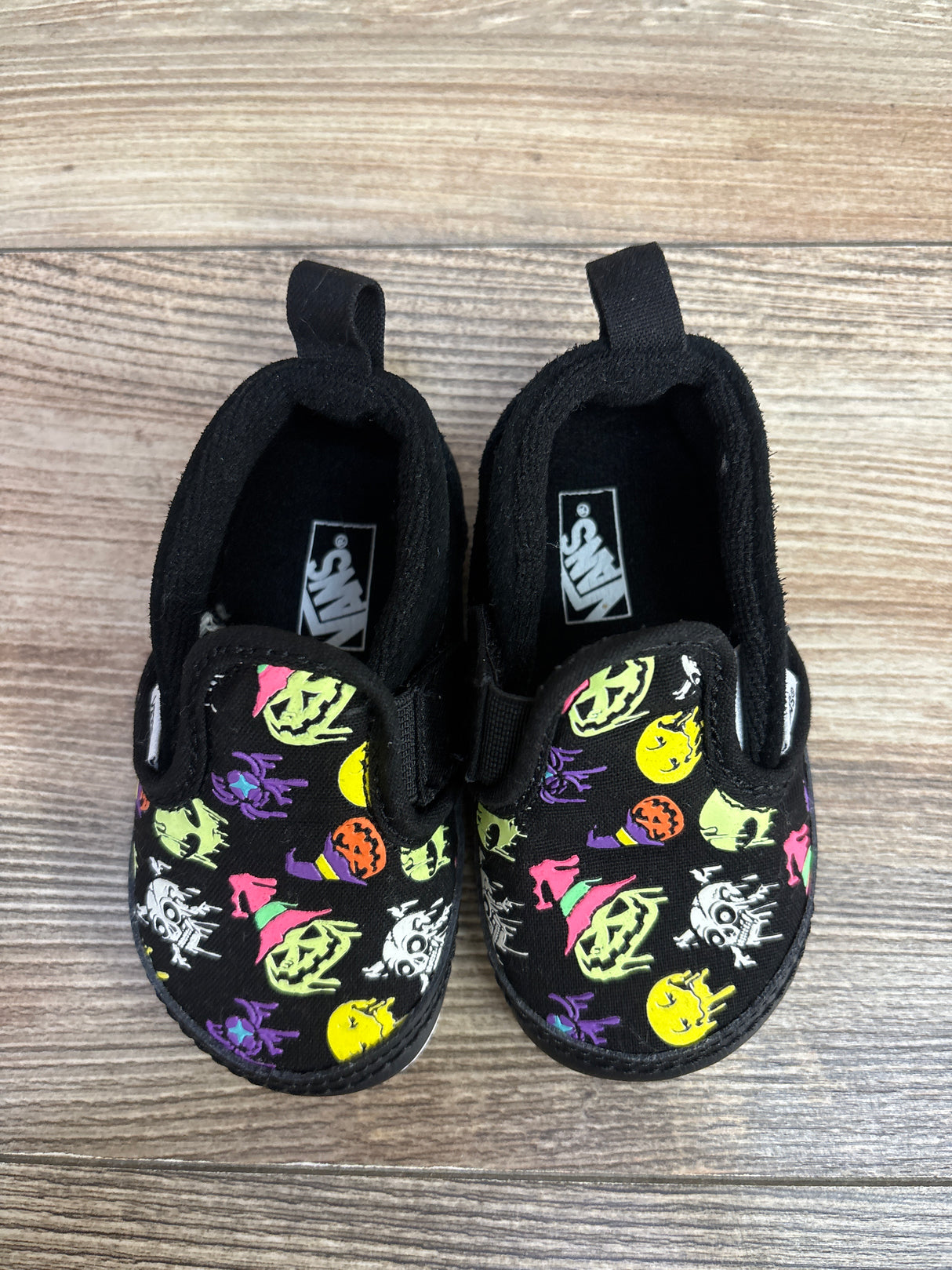 Vans Slip On V Crib Shoes Halloween Print sz 4c