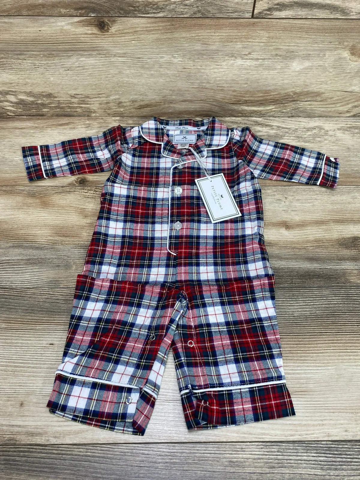 NEW Petite Plume Festive Balmoral Tartan Romper sz 3-6m - Me n Mommy To Be