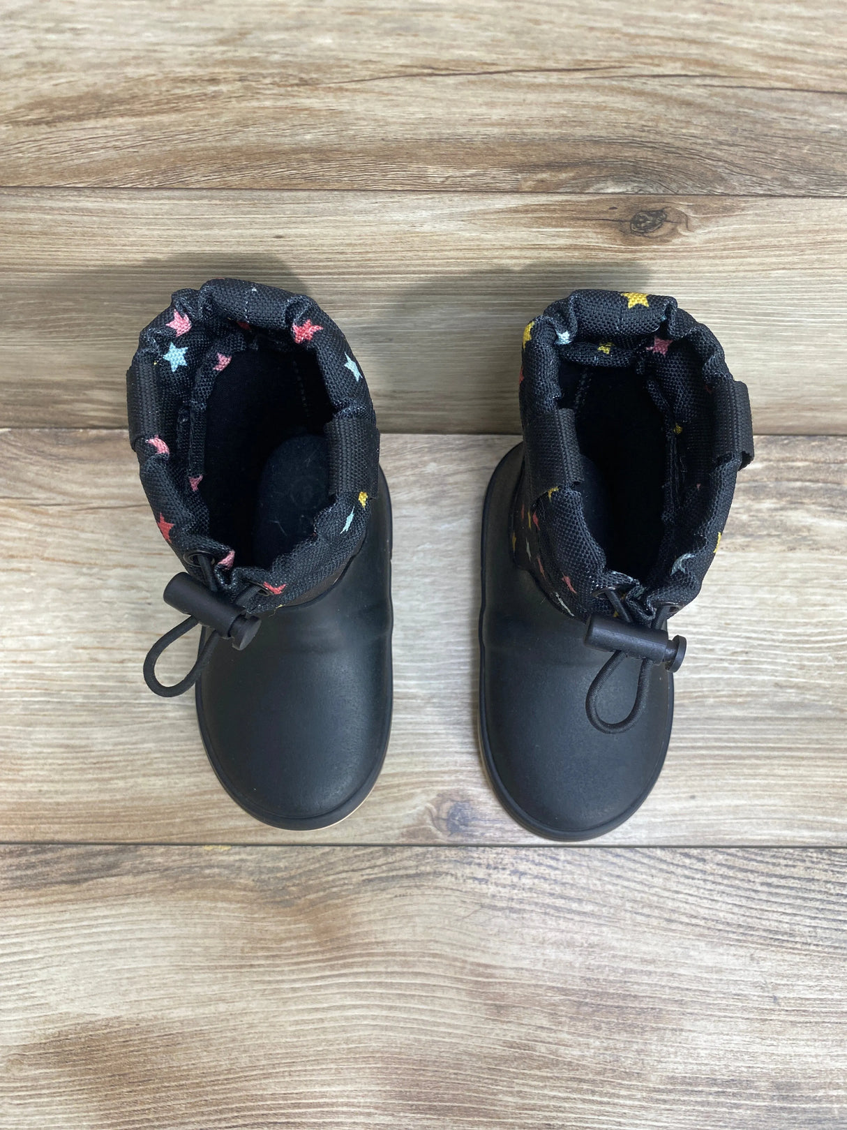 Cat & Jack Star Snow Boots Black Sz6c