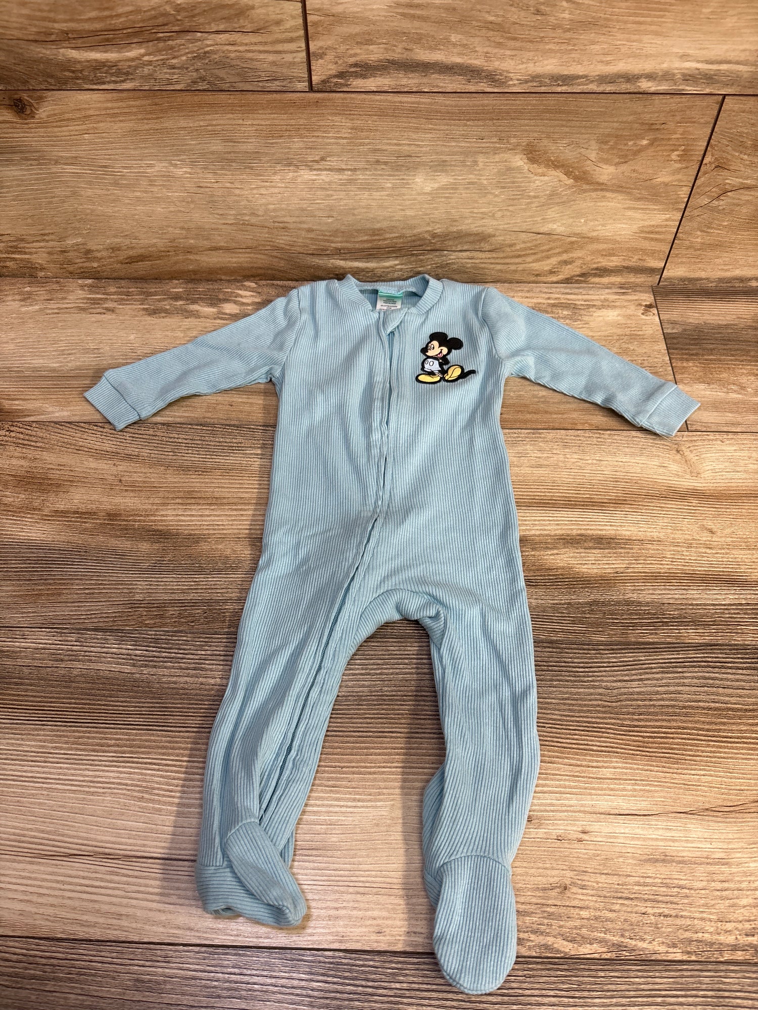 Disney Baby Ribbed Mickey Mouse Sleeper Blue sz 3/6m