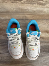 Nike Force 1 LV8 TD 'Rainbow Stitch' Sneakers, White sz 9c