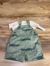 NEW Just One You 2pc Shirt & Shortalls Set Grey sz 6m