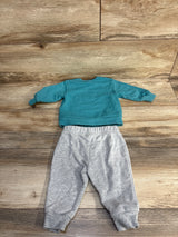 Carter's 2pc Dinosaur Sweatshirt & Pants Set Blue sz 6m